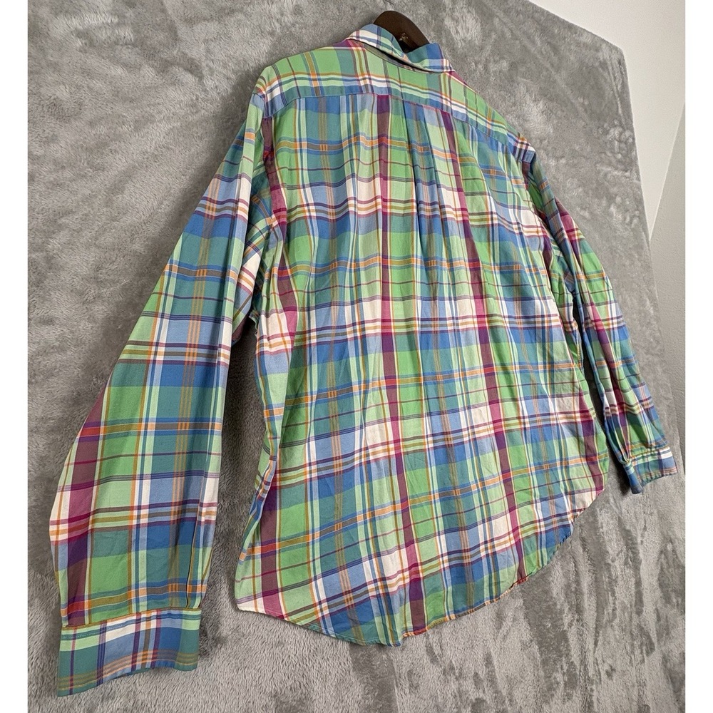 Ralph Lauren Mens Classic Fit Size XXL Plaid Long Sleeve Button Shirt Colorful - Picture 6 of 11